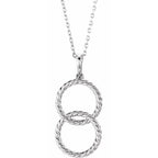 Interlocking Circle Rope Necklace