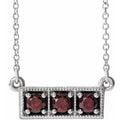 Three-Stone Bar Necklace