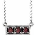 Three-Stone Bar Necklace