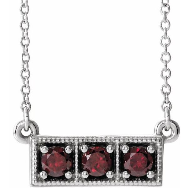 Three-Stone Bar Necklace