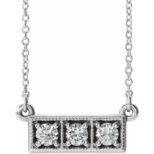 Three-Stone Bar Necklace