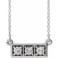 Three-Stone Bar Necklace