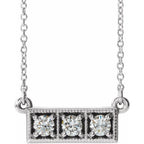Three-Stone Bar Necklace