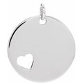 Engravable Pierced Heart Pendant