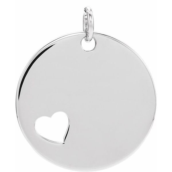Engravable Pierced Heart Pendant