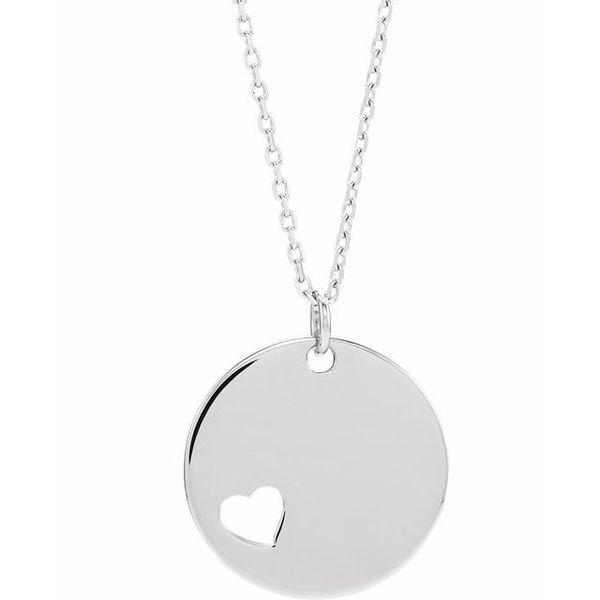 Engravable Pierced Heart Necklace