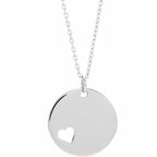 Engravable Pierced Heart Necklace