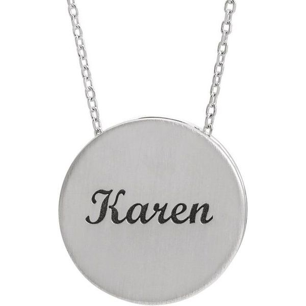 Engravable Disc Necklace - Image 3