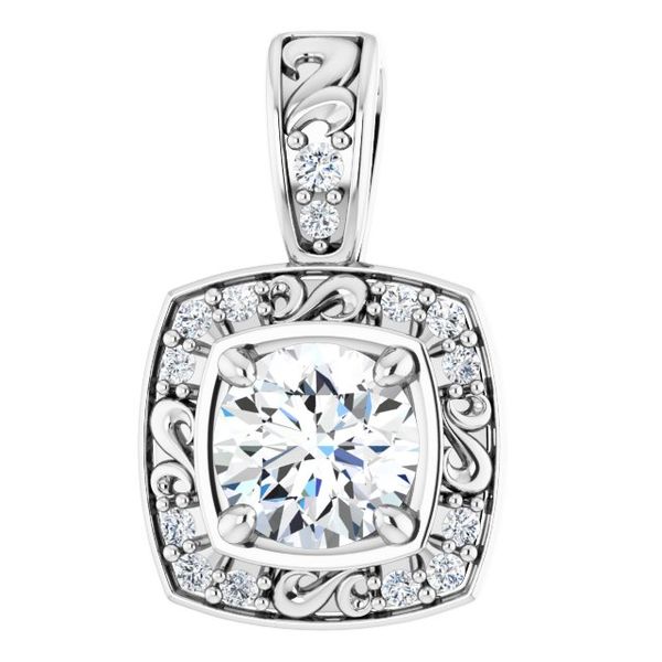 Sculptural Halo-Style Pendant