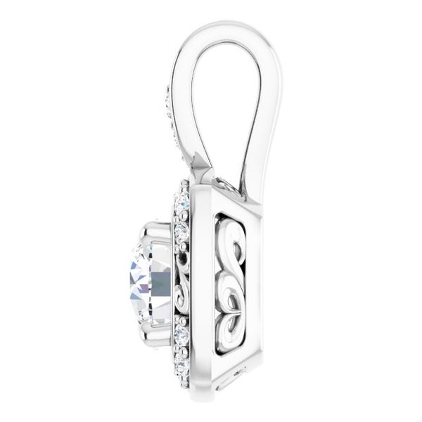 Sculptural Halo-Style Pendant - Image 3