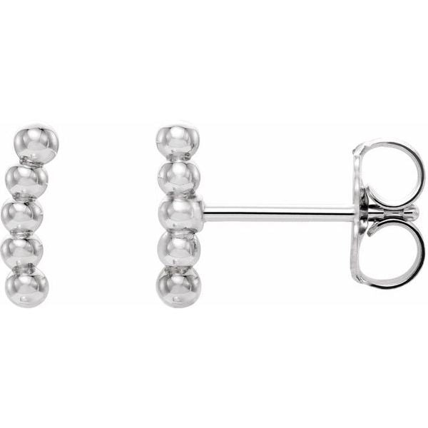 Curved Beaded Earrings