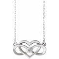Accented Infinity-Inspired Heart Necklace