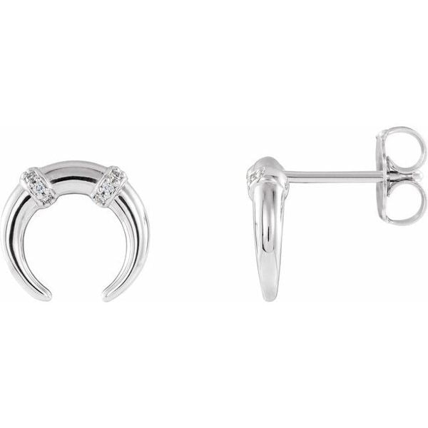 Accented Crescent Earrings
