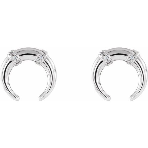 Accented Crescent Earrings - Image 2