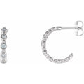 Accented Beaded Hoop Earrings