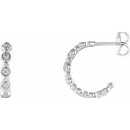 Accented Beaded Hoop Earrings