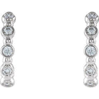 Accented Beaded Hoop Earrings - Image 2