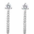 Accented J-Hoop Earrings - Image 2