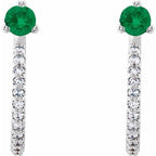 Accented J-Hoop Earrings - Image 2