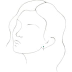 Accented J-Hoop Earrings - Image 3