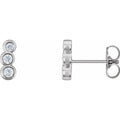 Petite Three-Stone Ear Climbers