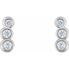 Petite Three-Stone Ear Climbers - Image 2