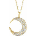 Accented Crescent Moon Necklace