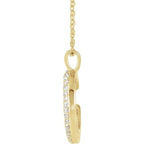 Accented Crescent Moon Necklace - Image 2