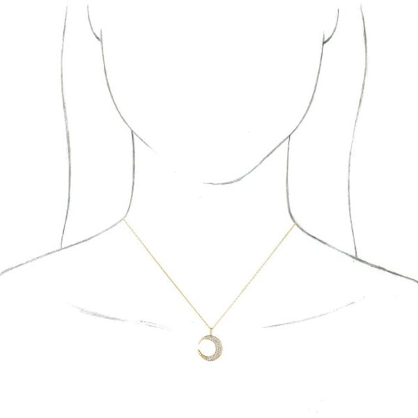 Accented Crescent Moon Necklace - Image 3