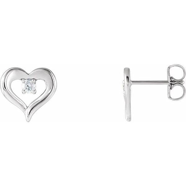 Accented Heart Earrings