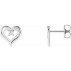 Accented Heart Earrings
