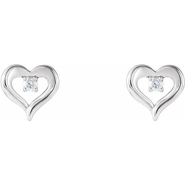 Accented Heart Earrings - Image 2