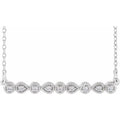 Accented Milgrain Bar Necklace