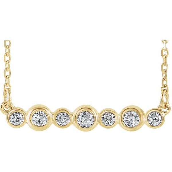 Bezel-Set Bar Necklace