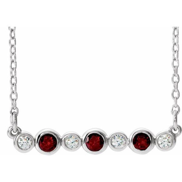 Bezel-Set Bar Necklace