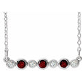 Bezel-Set Bar Necklace