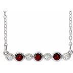 Bezel-Set Bar Necklace