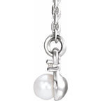 Accented Pearl Bar Necklace - Image 2