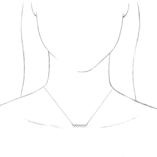 Accented Pearl Bar Necklace - Image 3