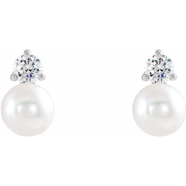 Accented Pearl Earrings - Image 2