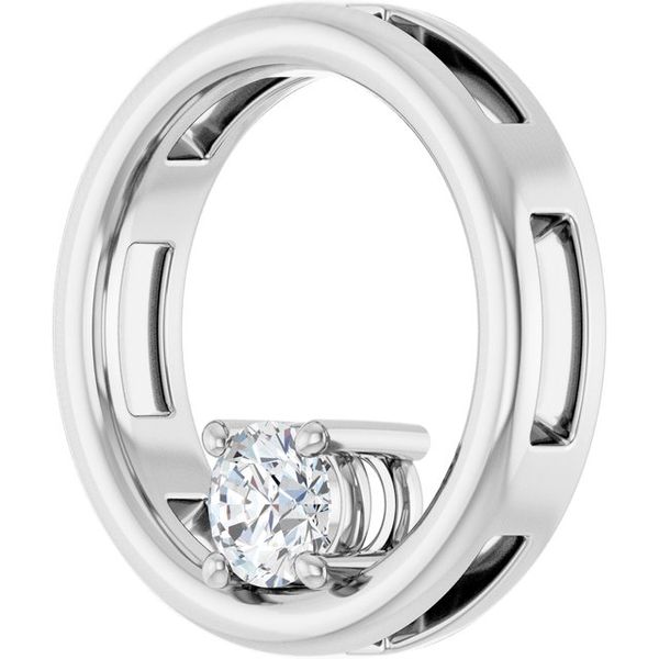 Solitaire Circle Pendant - Image 2