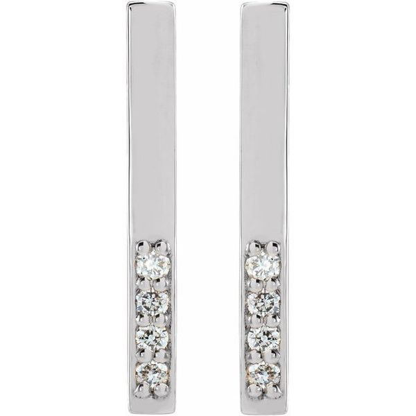 Accented Bar Earrings - Image 2