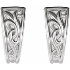 Vintage-Inspired J-Hoop Earrings - Image 2