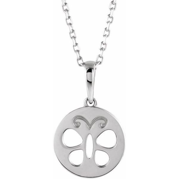 Youth Butterfly Disc Necklace