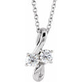 Two-Stone Bypass Necklace