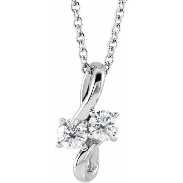 Two-Stone Bypass Necklace