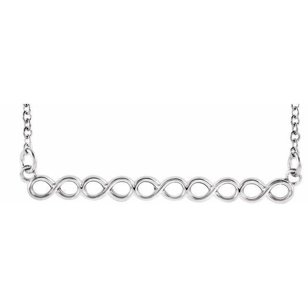 Infinity-Inspired Bar Necklace