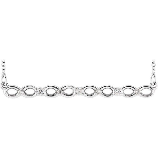 Infinity-Inspired Bar Necklace