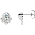 Accented Bezel-Set Earrings