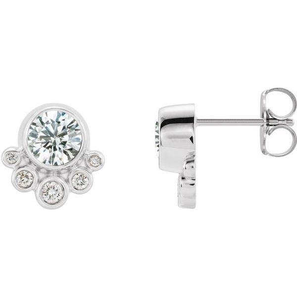 Accented Bezel-Set Earrings